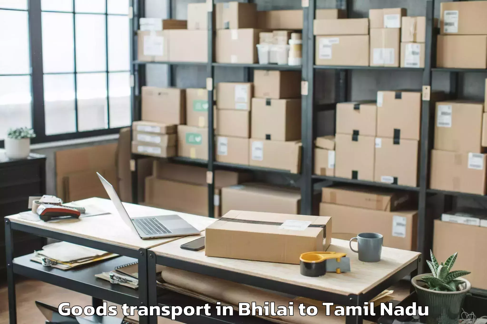 Discover Bhilai to Thiruvalluvar University Vello Goods Transport